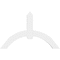 Ekena Millwork Archdale Architectural Grade PVC Gable Bracket, 60"W x 37 1/2"H x 4"D x 6"F, 15/12 Pitch GBP060X38X0406ARC00 - alternate 4